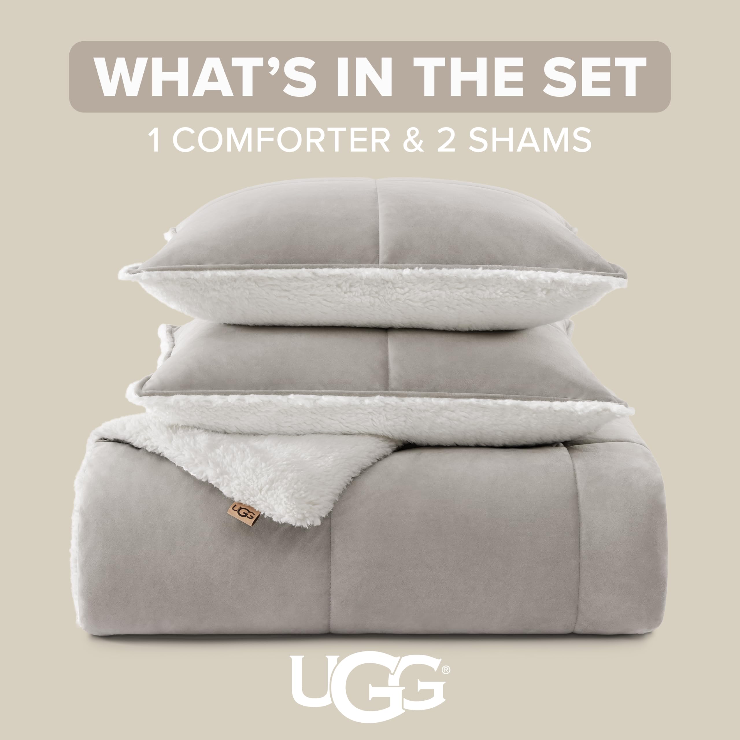 UGG　ブランケット　リバーシブル　グレー Amazon｜UGG クラシックリバーシブル掛け布団と枕カバー Blissful アウトドア寝具